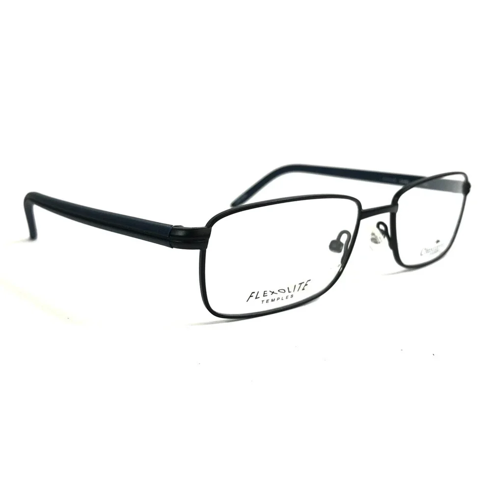 Chesterfield Eyeglasses Frames CH862 0003 Matte Black Blue Wire Rim 53-17-140